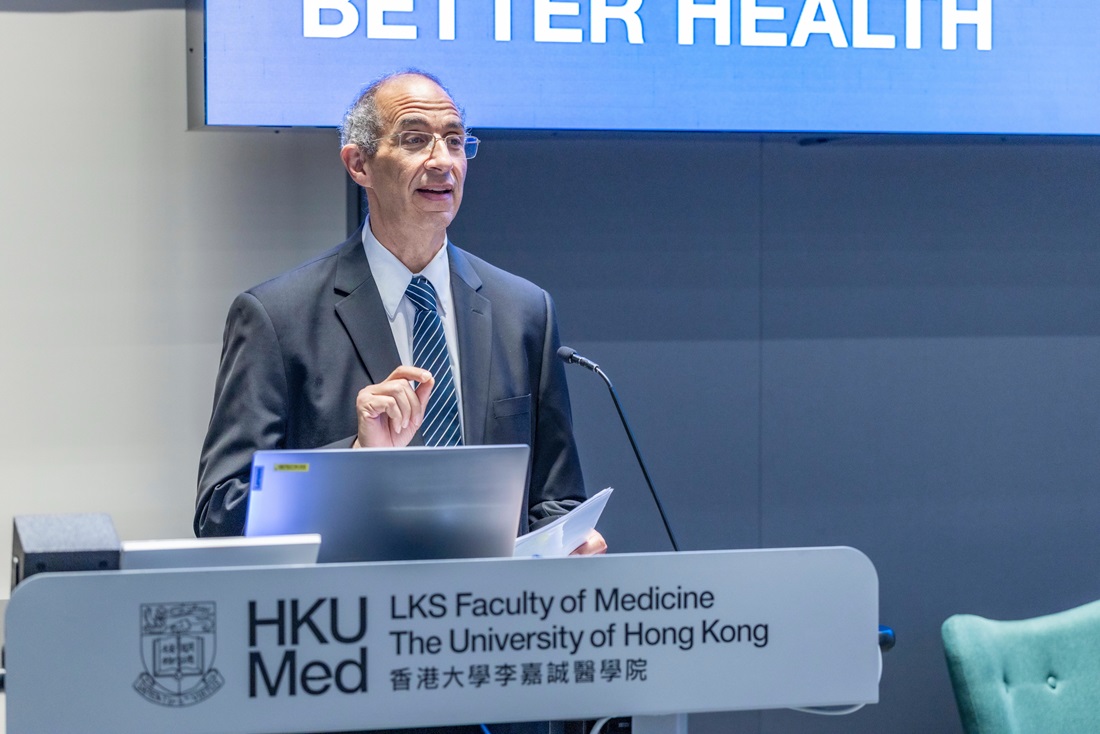 Professor David Bishai, Director of the School of Public Health introduces the speakers at the Public Health Forum 2025