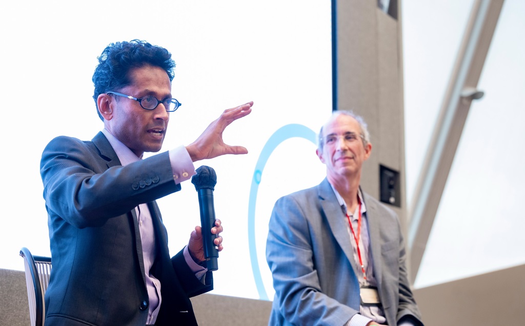 Attendee participates in the Q&A session